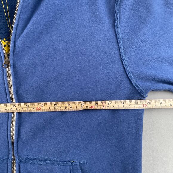 Vintage‎ Paul Frank Hoodie Sweatshirt Mens M Blue Full Zip Deconstructed 00s Hip - Picture 8 of 12